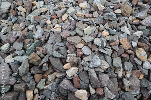 Pebbles around the railway tracks
