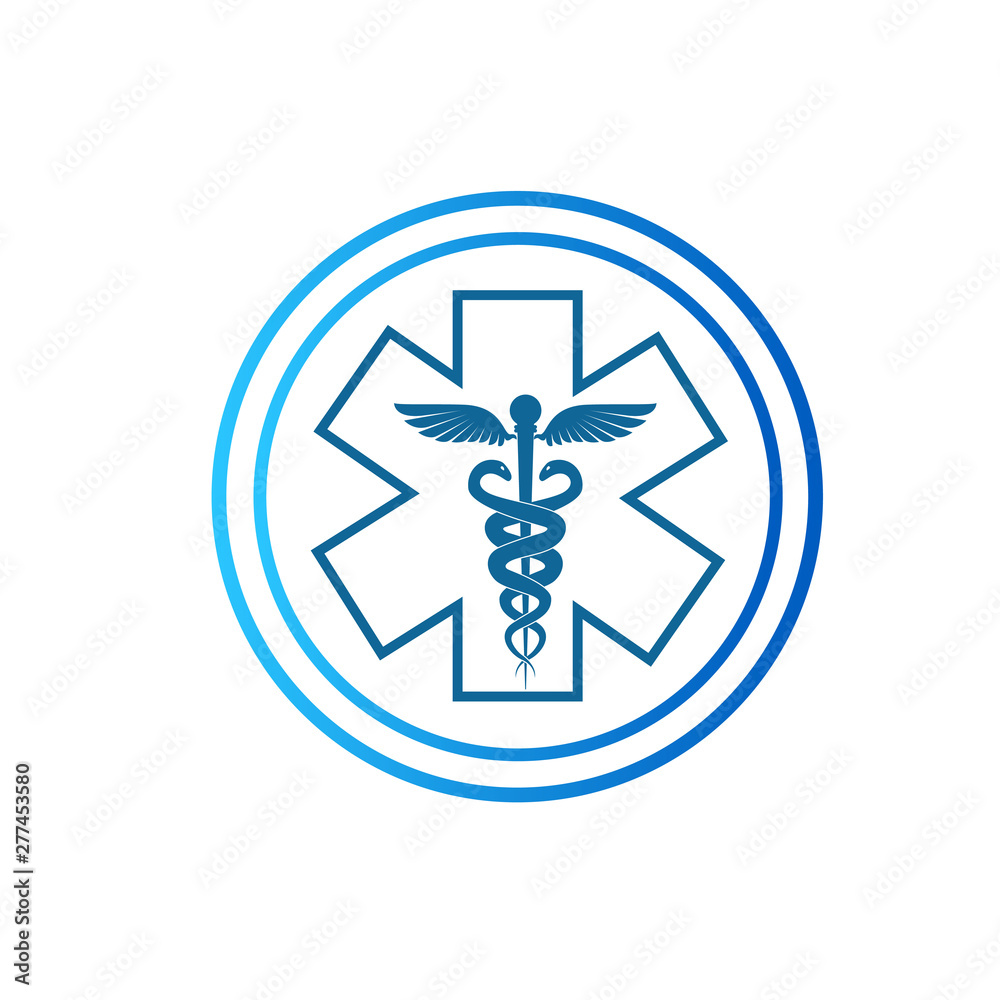 Caduceus medical symbol, graphic vector Caduceus medical symbol, graphic vector