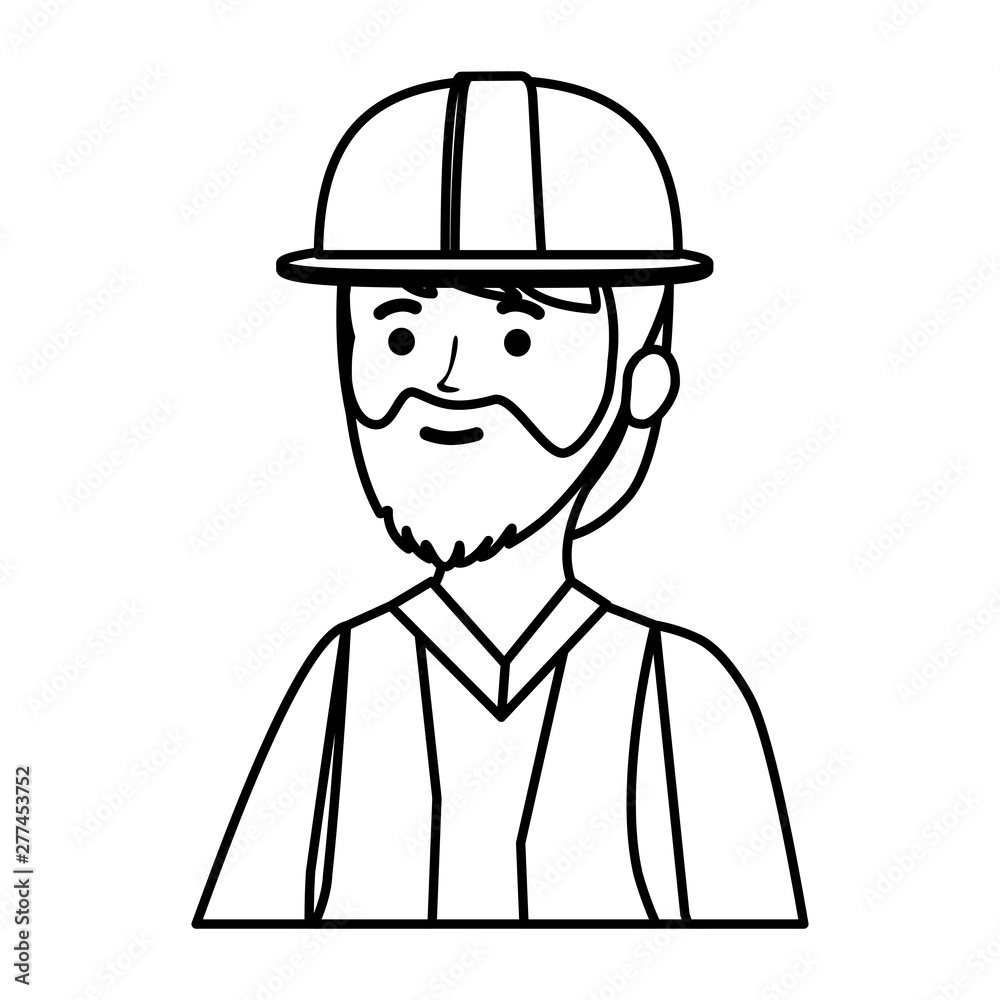 professional mechanic worker avatar character