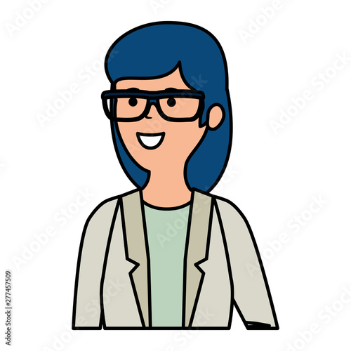young female doctor worker character
