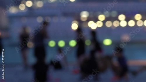 Wallpaper Mural Blur View of A group of Sporty peoples doing workout in the Park Torontodigital.ca