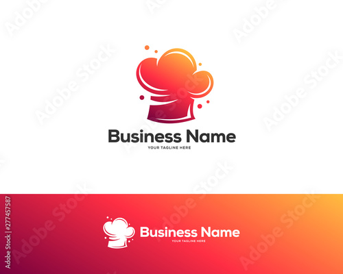 chef logo design concept vector, restaurant logo template, chef hat logo symbol icon