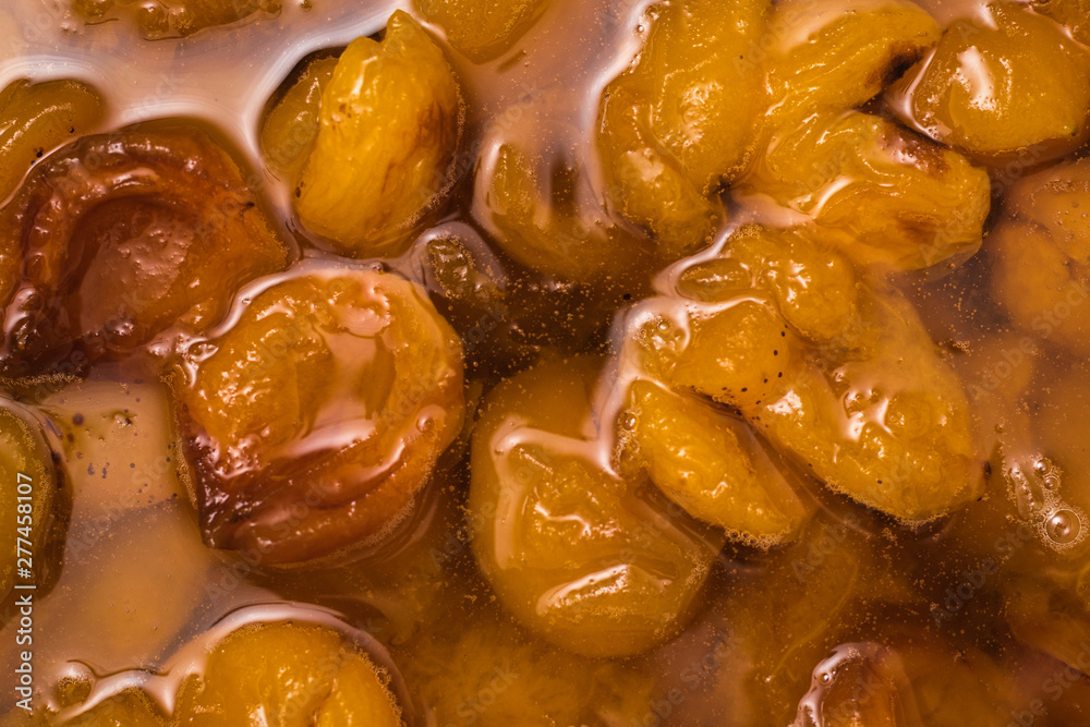 Bright background of the cooked apricots with the sugar. Bright background of the cooked apricots with the sugar.