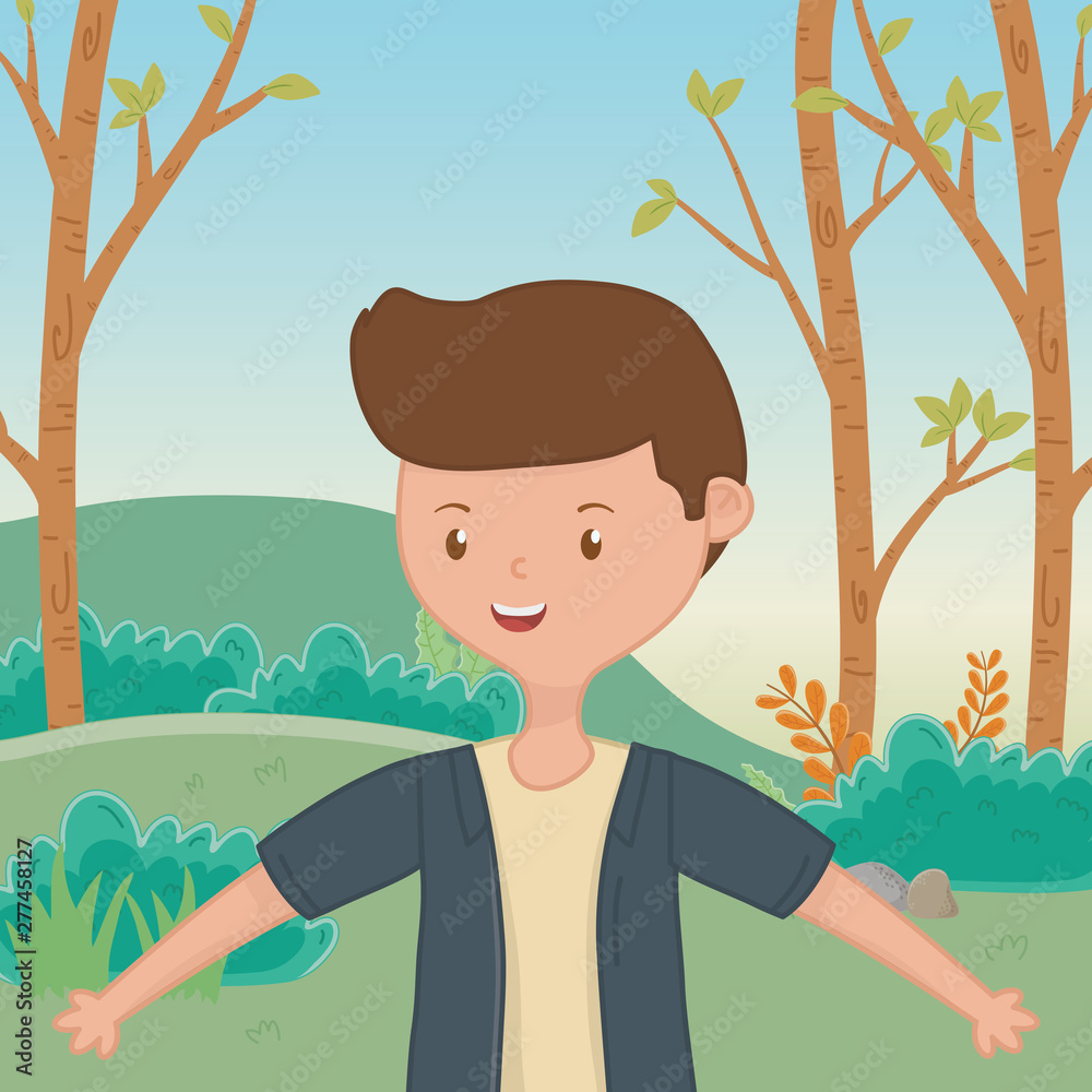 Teenager boy cartoon design vector illustrator Teenager boy cartoon design vector illustrator