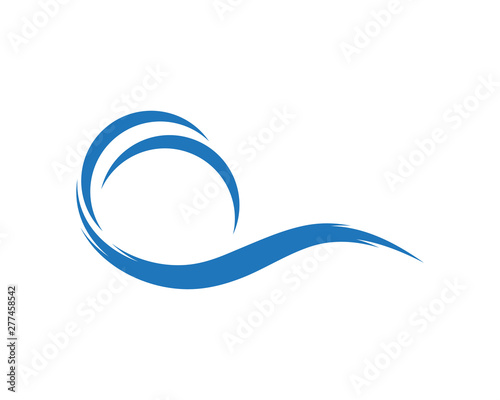 Vector Logo with blue sea waves