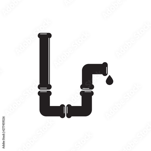 Pipe plumbing icon graphic design template vector illustration