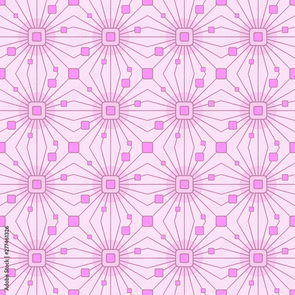 Vector seamless pattern with lines and squares, rays and glares. Retro abstract geometric ornament for textile, prints, wallpaper, wrapping paper, web etc. Vector seamless pattern with lines and squares, rays and glares. Retro abstract geometric ornament for textile, prints, wallpaper, wrapping paper, web etc.