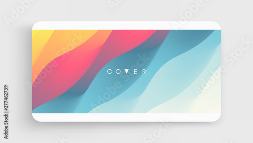 Cover design template with color gradients. Abstract background. Modern pattern. 3d vector Illustration for advertising, marketing, presentation.