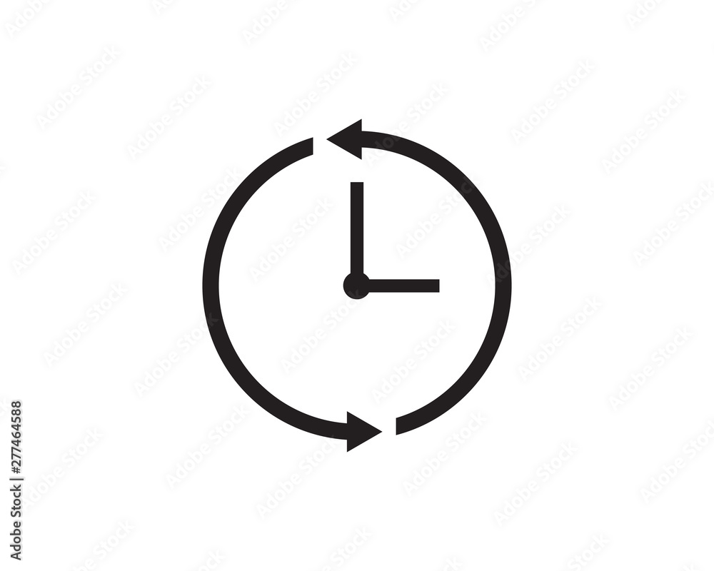 Clock ilustration icon Vector template Clock ilustration icon Vector template