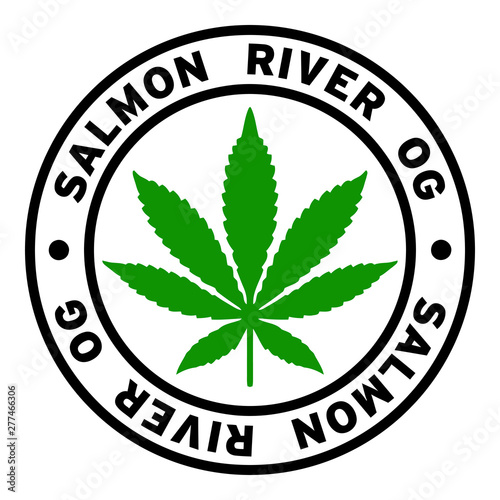 Round Salmon River OG Marijuana Strain Clipart