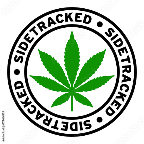 Round Sidetracked Marijuana Strain Clipart