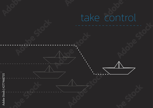 take control with a folded paper boat