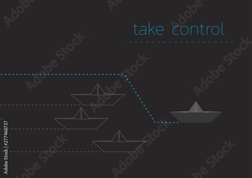 take control with a folded paper boat
