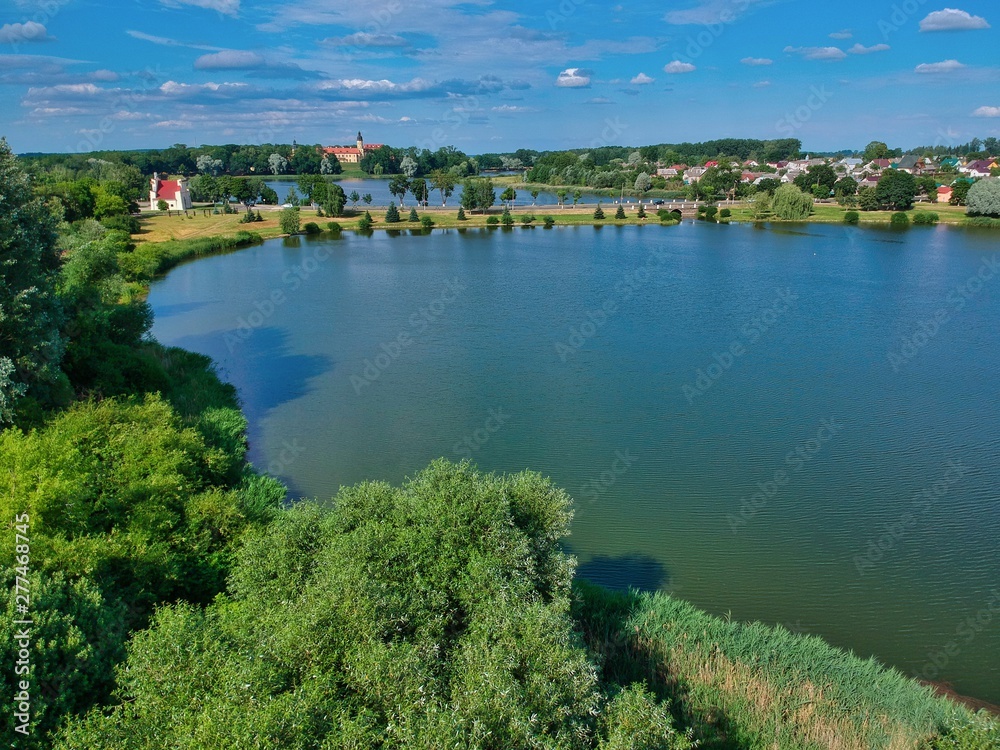 Aerial view of Nesvizh, Minsk region, Belarus