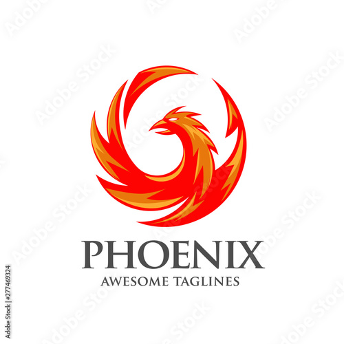 luxury phoenix logo concept, best phoenix bird logo design