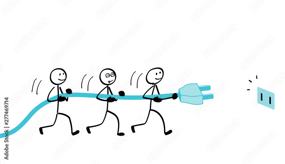 People with plugs and Outlet People with plugs and Outlet