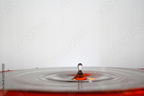 when drop is falling on water surface 