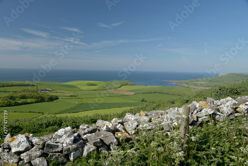 View from Swyre Head ridge over Kimmeridge Bay on the Dorset coast