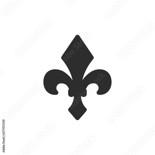 fleur de lis heraldic icon symbol template black color editable. simple logo vector illustration for graphic and web design.