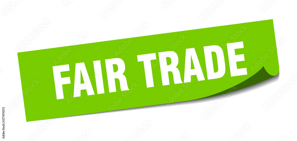 Fototapeta premium fair trade sticker. fair trade square isolated sign. fair trade