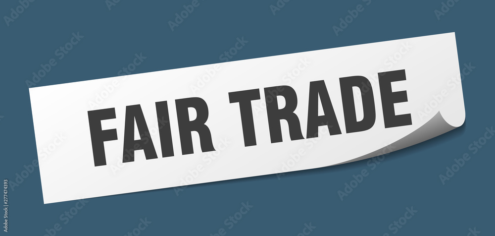 fair trade sticker. fair trade square isolated sign. fair trade