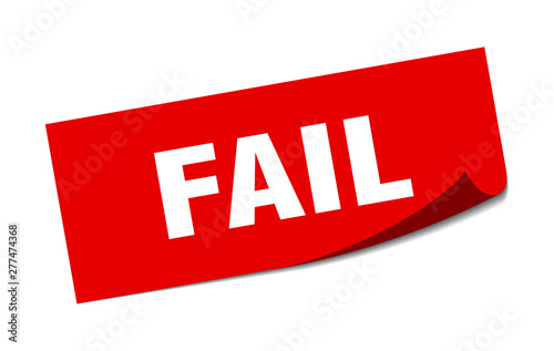 fail sticker. fail square isolated sign. fail