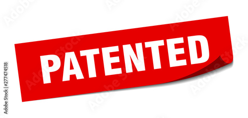 patented sticker. patented square isolated sign. patented