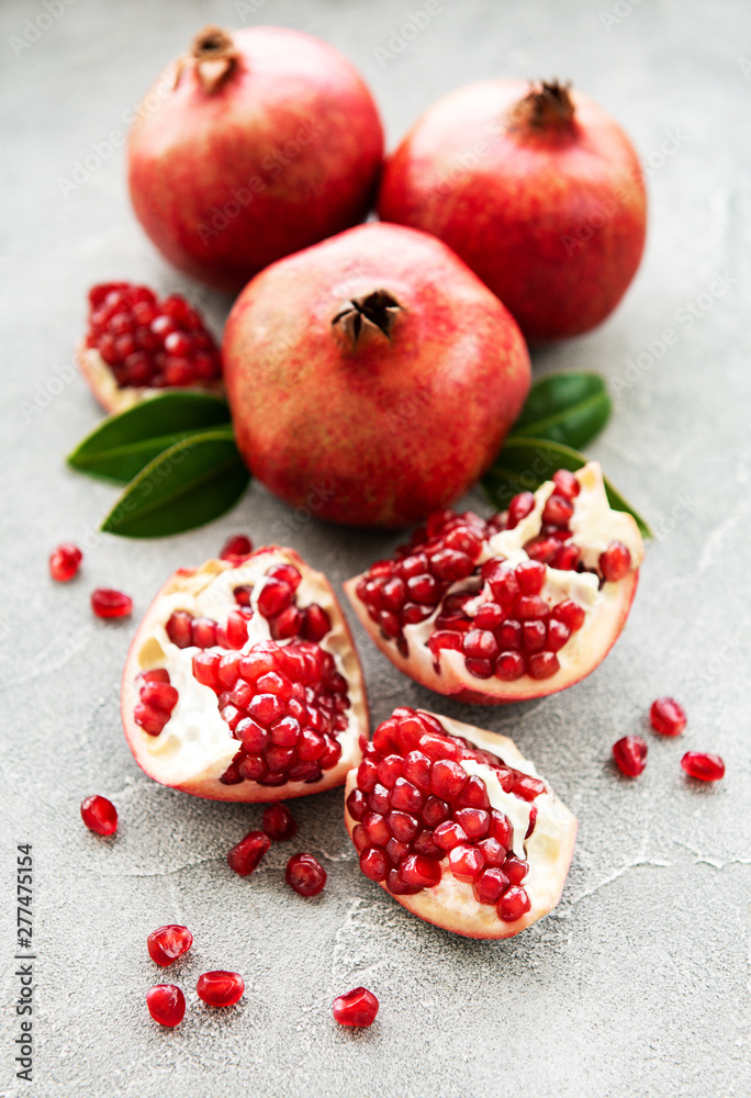 Ripe pomegranate fruits Ripe pomegranate fruits
