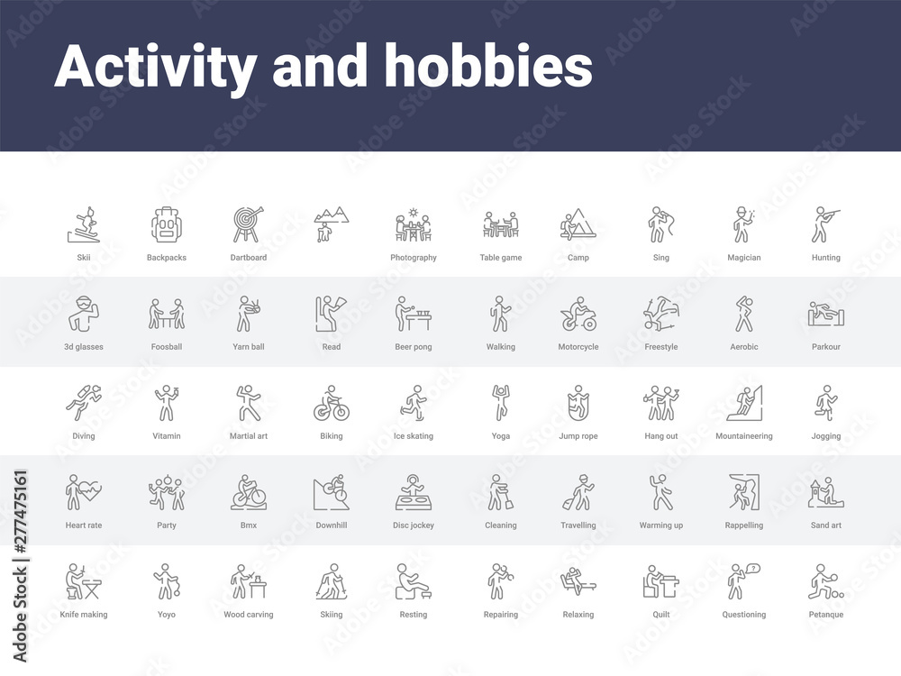 50 activity and hobbies set icons such as petanque, questioning, quilt, relaxing, repairing, resting, skiing, wood carving, yoyo. simple modern vector icons can be use for web mobile 50 activity and hobbies set icons such as petanque, questioning, quilt, relaxing, repairing, resting, skiing, wood carving, yoyo. simple modern vector icons can be use for web mobile