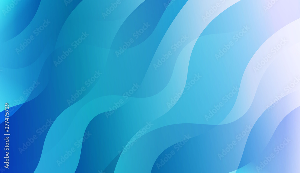 Wavy Background. Design For Cover Page, Poster, Banner Of Websites. Vector Illustration with Color Gradient.