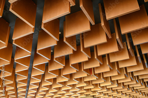 Wooden modern striped line ceiling pattern