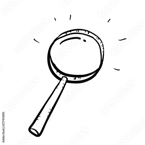 search icon tools doodle in handdrawn style vector