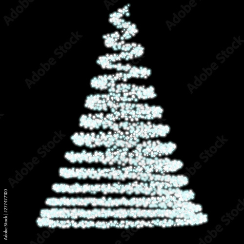 Abstract Light Spiral Christmas Tree