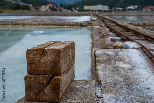 Old still working sea salt pans in Ston, Peljesac peninsula, Dalmatia, Croatia © michaldziedziak