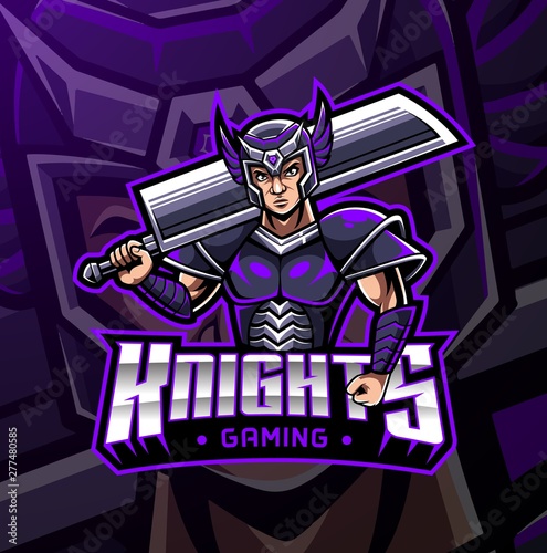 Knight sport mascot logo design