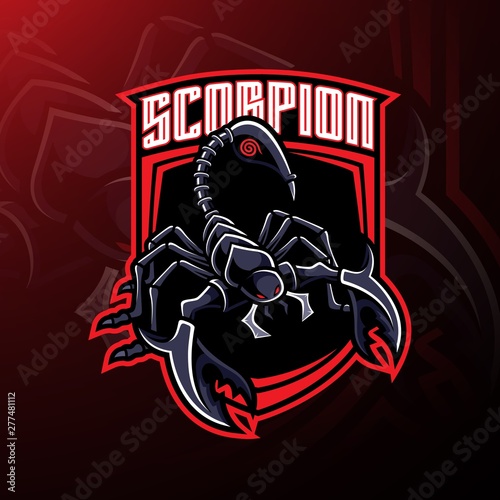 Scorpion sport mascot logo design