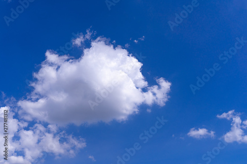 Blue sky with white clouds.Natural sky background texture.