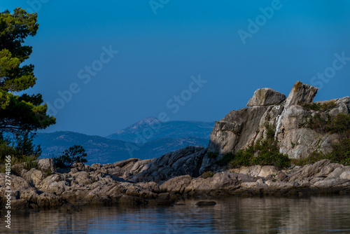 beautiful hidden bay in Trpanj, Dalmatia, Croatia; Peljesac peninsula