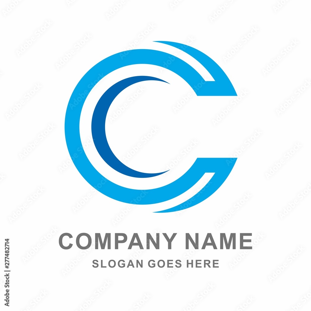 Monogram Letter C Geometric Square Business Company Vector Logo Design Template Monogram Letter C Geometric Square Business Company Vector Logo Design Template