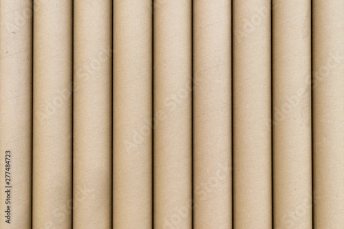 Wall background made from brown paper core.