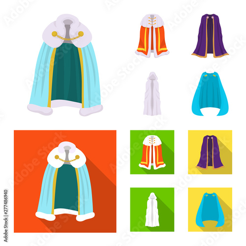 Vector design of material and clothing icon. Set of material and garment vector icon for stock.