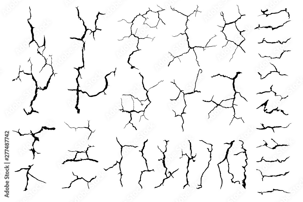 cracks ground for abstract background