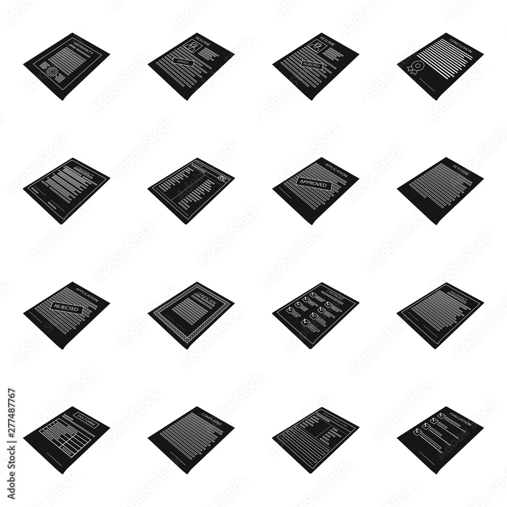 Vector illustration of publishing and placard icon. Set of publishing and stationery stock vector illustration. Vector illustration of publishing and placard icon. Set of publishing and stationery stock vector illustration.