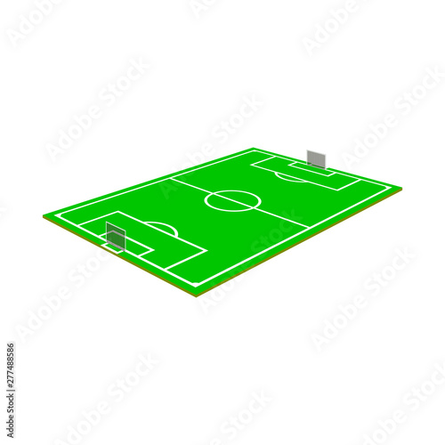 Vector illustration of soccer and field sign. Set of soccer and turf stock vector illustration. © Svitlana