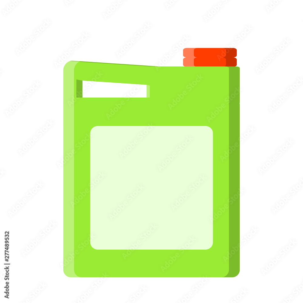 Green can with cleaner soap in flat style on white, stock vector illustration Green can with cleaner soap in flat style on white, stock vector illustration