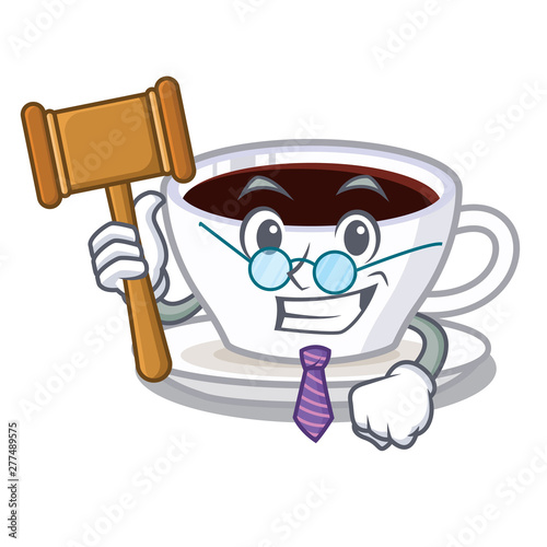 Judge character latte macchiato in the fridge