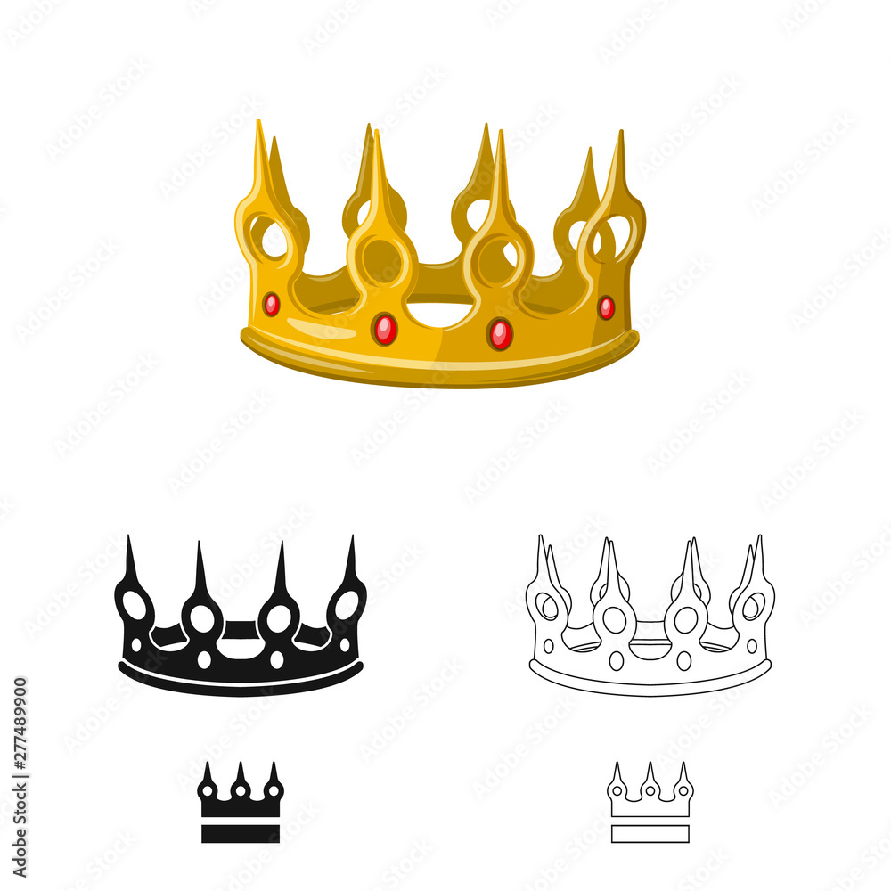 Isolated object of medieval and nobility symbol. Collection of medieval and monarchy stock vector illustration. Isolated object of medieval and nobility symbol. Collection of medieval and monarchy stock vector illustration.