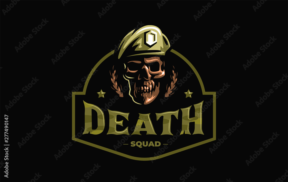 Skull in a military beret Skull in a military beret