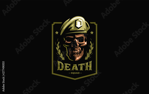 Tela Skull in a military beret