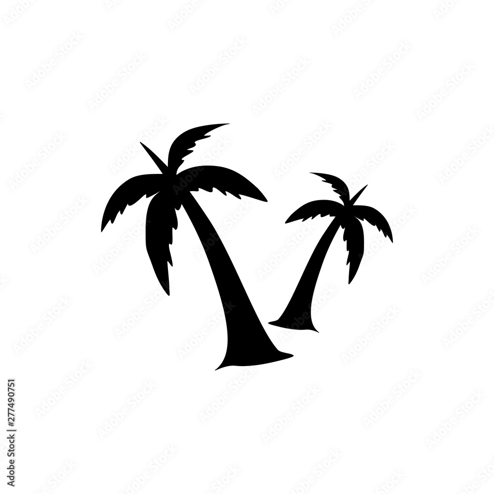coconut tree logo template vector illustration